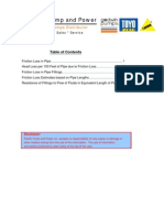 HDPE Friction Loss Table