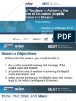 PosDi The Roles of Teachers in Achieving The DepEd Vision and Mission