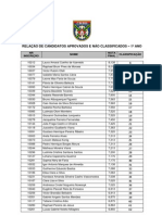 Relação de Candidatos Aprovados e Não Classificados - 1º Ano - CMBH