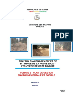 Guinee-Projet de Route Lola Frontiere-PGES