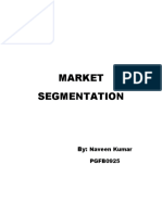 Market Segmentation: Naveen Kumar PGFB0925