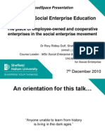 Advancing Social Enterprise Education: The Place of Employee-Owned Businesses and Cooperatives in The Social Enterprise Movement