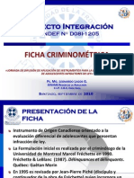 Ficha Criminométrica - Jornada de Difusión de Instrumentos SENAME Nacional