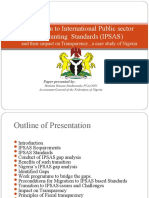 Dankwambo Transition To IPSAS and Their Impact On Transparency, A Case Study of Nigeria