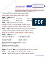 Fiche Exo 6 Comparer Et Ordonner Nombres Entiers Correction