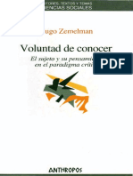 Hugo Zemelman - Voluntad de Conocer (2005, Anthropos) PDF