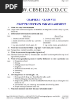 WWW - CBSE123.CO - CC: Chapter 1 - Class Viii Crop Production and Management