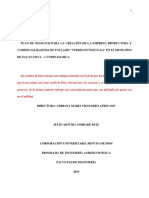 Plan de Negocios para La Creación de La Empresa Productora y Comercializadora de Follajes "Verdes Futuro S.a.s" en El Municipio de Facatativa - Cundinamarca