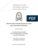 Diseño de La Línea de Distribución Primaria Exclusiva para La Universidad de El Salvador