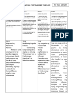 Ap Reg W# 5-Scaffold For Transfer Template