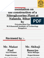 Presentation On The Construction of A Nitroglycerine Plant at Nalanda, Bihar by