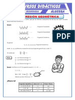 Progresión Geométrica para Tercero de Secundaria