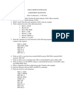 Assignment Questions-Microcontroller