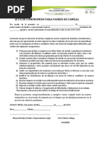 Acta de Compromiso para Padres de Familia