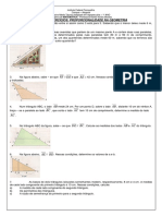 Lista de Exercícios - Proporcionalidade Na Geometria