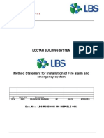 Method Statement For Fire Alarm and Emergency System Installation