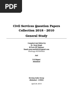 UPSC IAS Prelims Question Papers (2018-2010) PDF