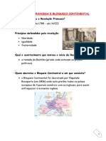 Resumos - Revolução Francesa e Bloqueio Continental