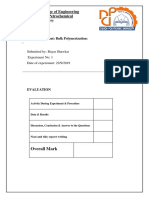 Experiment 1 Bulk Polymerization