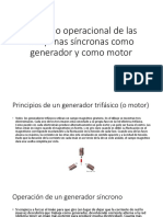 Principio Operacional de Las Maquinas Síncronas Como Generador y Como Motor