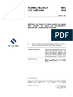 NTC 1999 Método de Ensayo para Medir La Masa Por Unidad de Área en Geotextiles. Método de La Muestra Pequeña