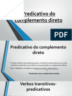 Predicativo Complemento Direto