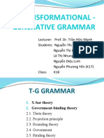 Transformational - Generative Grammar