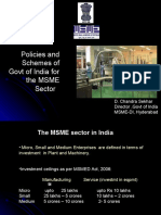 Policies and Schemes of Govt of India For The MSME Sector