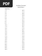 Answer Key - 1st Midterm Examination