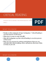 Critical Reading PDF