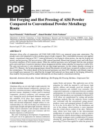 Hot Forging and Hot Pressing of AlSi Powder Compared To Conventional Powder Metallurgy Route