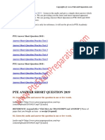 PTE Answer Short Questions 2019 PDF