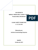 Caso Resuelto Producción, Calidad y Costos - Liliana Yaneth TABARES RUIZ