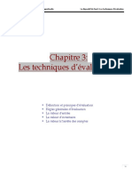 Chapitre 3. Les Techniques D - Évaluation