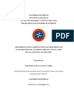 TESIS. Determinación de La Presión Crítica de Arenamiento en El Sector Oeste Del Yacimeinto MER MUC-3 en El Campo Mulata Subcuenca de Maturín.1