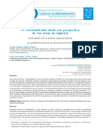 La Sostenibilidad Desde Una Perspectiva de Las Áreas de Negocios