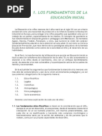 Los Fundamentos de La Educacion Inicial