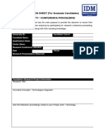 Research Conference Proceeding - Observation Sheet