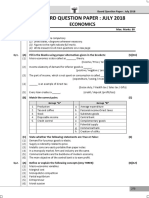 Economics July 2018 STD 12th Commerce HSC Maharashtra Board Question Paper