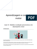 Aprendizagem e Desenvolvimento Motor