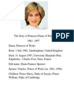 The Story of Princess Diana of Wales