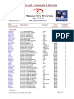 Chemicals Solvents Pricelist