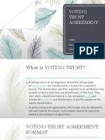 Voting Trust Agreement