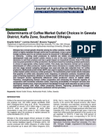 Determinants of Coffee Market Outlet Choices in Gewata District, Kaffa Zone, Southwest Ethiopia