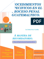 Procedimientos Especificos en El Proceso Penal Guatemalteco