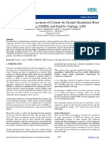 Study On Partial Replacement of Cement by Ground Granulated Blast Furnace Slag (GGBS) and Sand by Garbage ASH