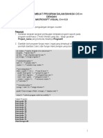 Latihan Membuat Program Dalam Bahasa C/C++ Dengan Microsoft Visual C++ 6.0