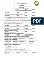 Reading and Writing Exam 3rd QTR