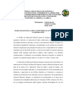 Bases Legales de La Educación Especial en Venezuela