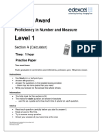 Practice Paper Level 1 Number and Measure PDF